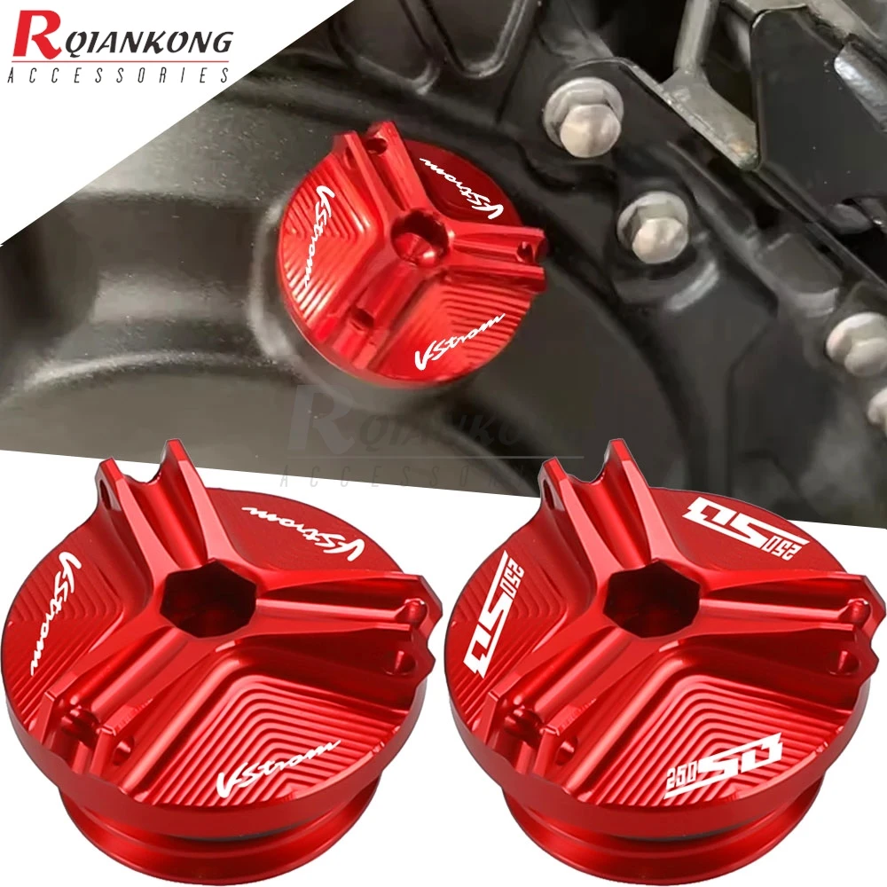 

M19*2.5 Motorcycle CNC Aluminum Oil Filter Cup Engine Plug Covers For Suzuki 250SB 2002 2003 2004 2005 2006 V-Storm 250 2017
