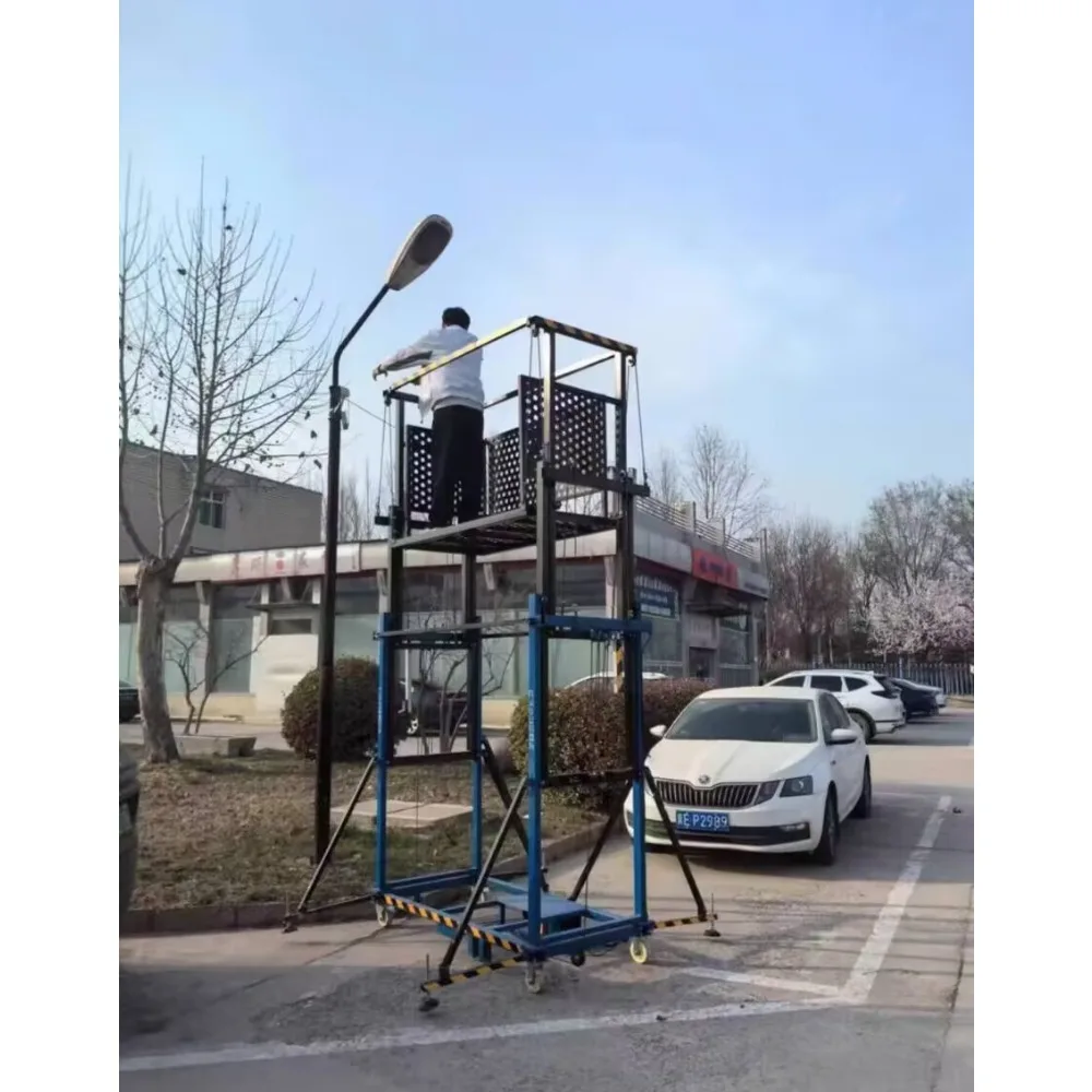 Electric lifting scaffolding foldable mobile