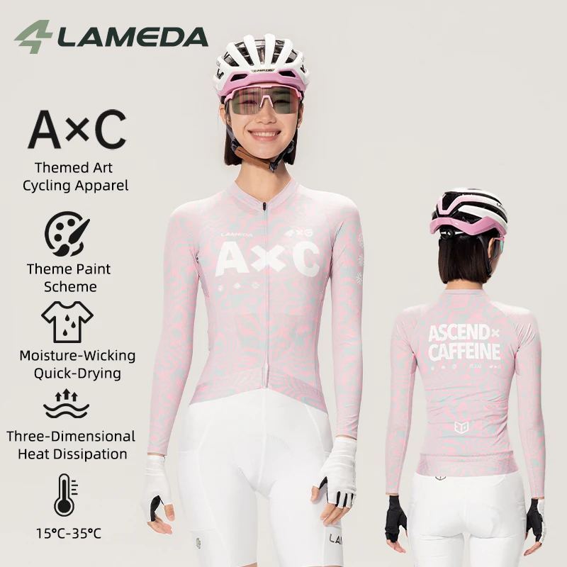 LAMEDA 2026 Neues Radtrikot Frühling Sommer Langarm Schnelltrocknend Top Herren Damen Kurzarm Fahrrad Rennrad Atmungsaktives Trikot