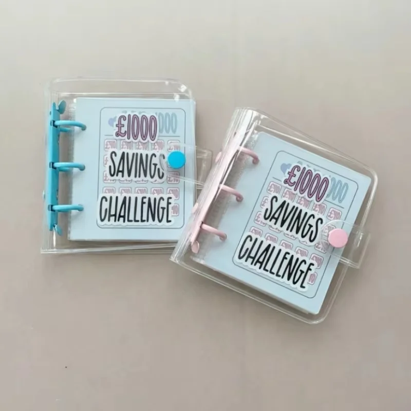 1000 Savings Challenge Binder Money Saving Binder Savings Challenges Budget Book With PVC Envelopes Portable Money Saving Binder