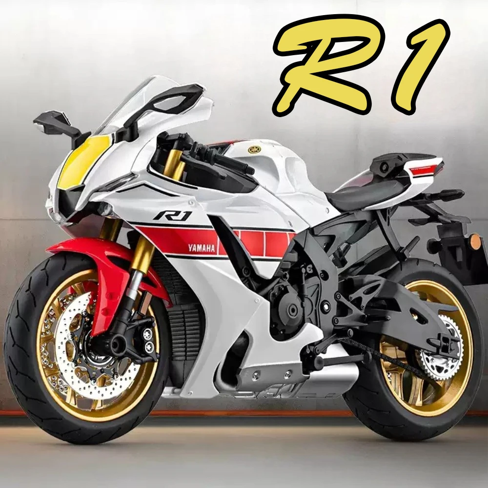 1:9 R1 Honda CBR1000 Diecast Alloy Toy Motorcycle Diecast Car Model Front Wheel Steering with Light Miniature Car Boyfriend Gift