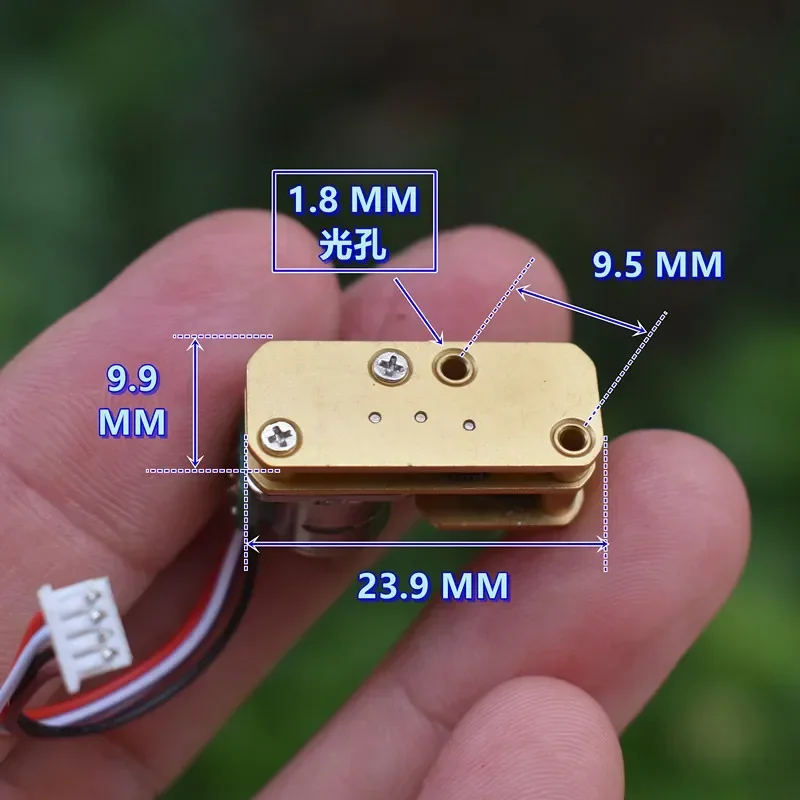 صغيرة 10 مللي متر 2-phase 4-wire الدقة محرك تروس متدرج انقلبت الناتج رمح للأداة البصرية #5