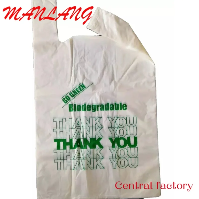 Custom  10-50 MIC Thank You T-Shirt Bags (1000 Count) Plastic bag for  Shopping and Restaurant