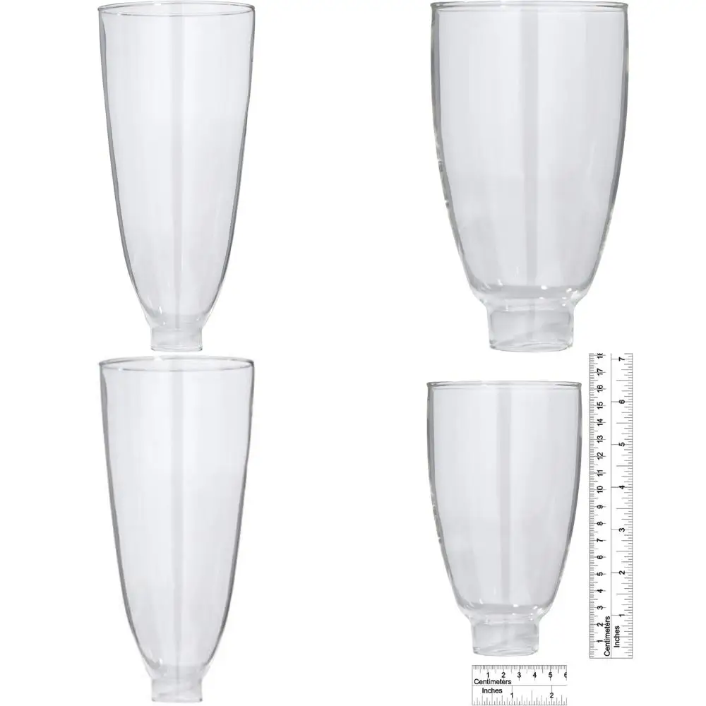 Large Clear Glass Colonial Style Lamp Shade 10.375 Inch Height for Vintage Antique Globes