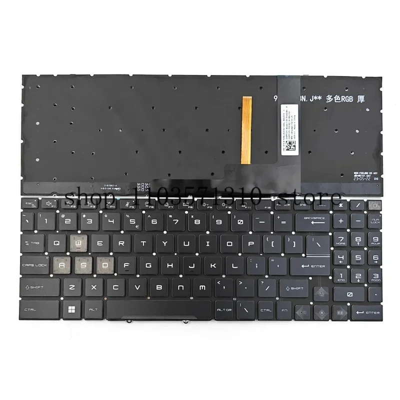 

Новая клавиатура для MSI Katana 15 B12UDXK B12VEK A15 AI B8VE 17 B13UCXK A17 AI B8VF Pulse 15 B13VFK B13VGK, американская 4-зонная RGB-подсветка