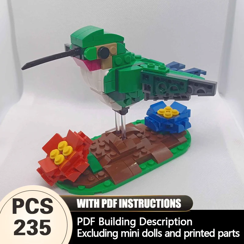 

Creators Animal Series Model MOC Building Bricks Ruby-Throated Hummingbird Modular Technology Gifts Holiday Assemble Toys Suit
