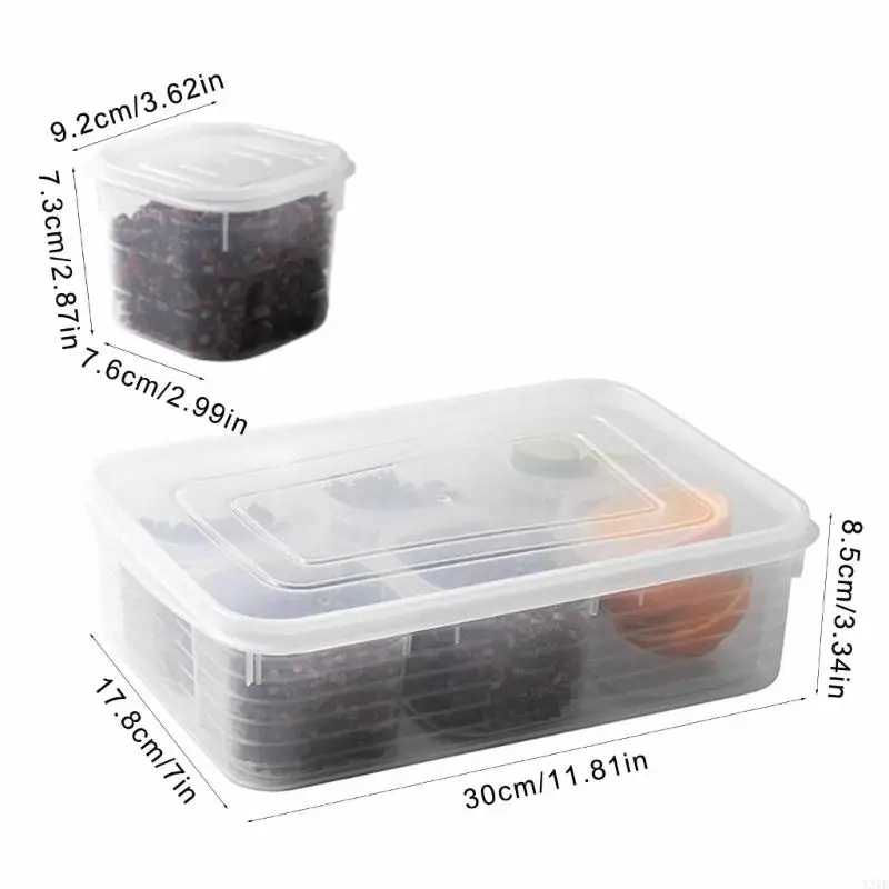 X37B頑丈な食品コンテナオーガナイザーボックスボックスを簡単に食事管理するために毎日使用する