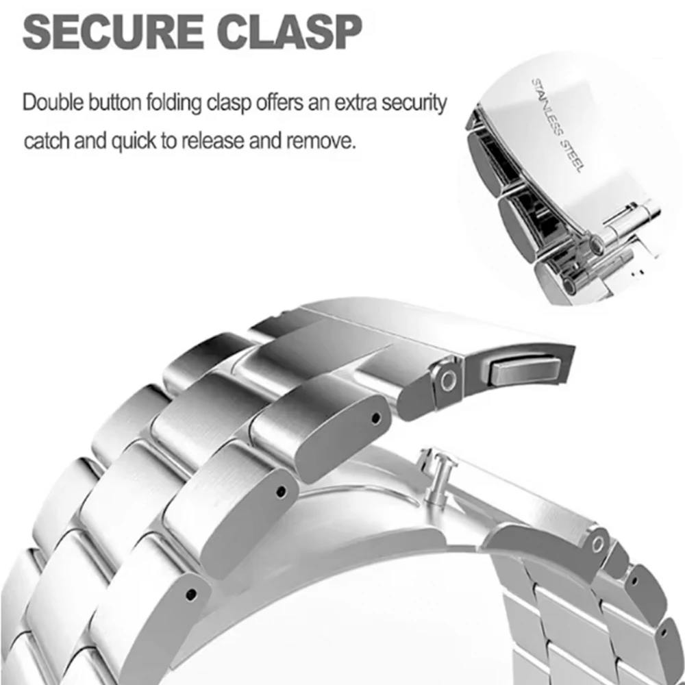 لا توجد فجوات حزام من الفولاذ المقاوم للصدأ لساعة سامسونج جالاكسي ألترا 2025 باند جالاكسي ساعة الترا 47 ملم إكسسوارات سوار معدني فاخر