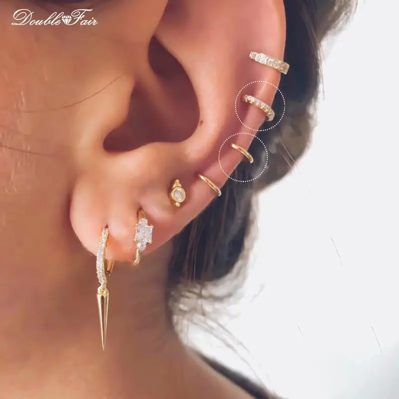 Helix Daith kolczyki do przekłuwania uszu dla kobiet Tragus Lobe Orbital wiszący segment Clicker przegroda pierścień z łańcuszkiem biżuteria na chrząstkę — zdjęcie 5