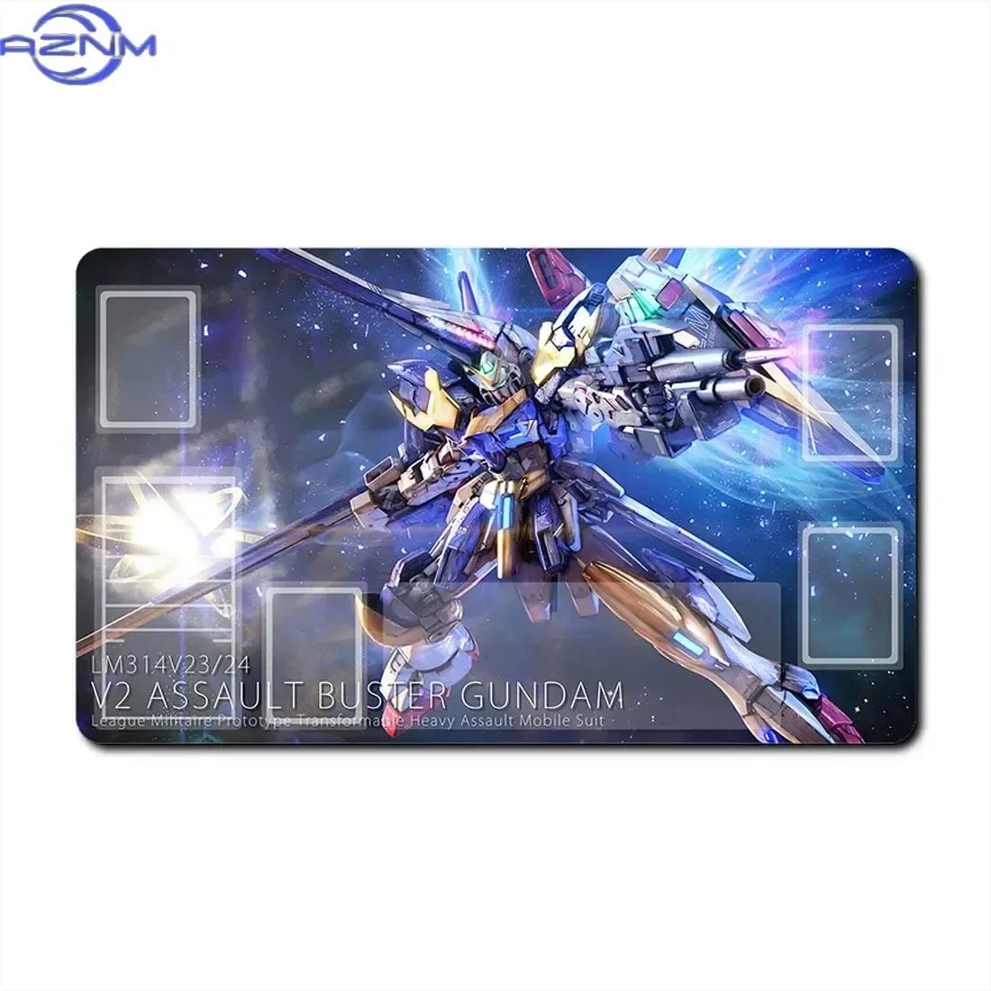Anime Gundam Aerial Mecha Mouse Pad, Rubber Non Slip Gaming Desk Mat, Battle Effect Sci-Fi Robot Art Mouse Pad for Desktop Gamin