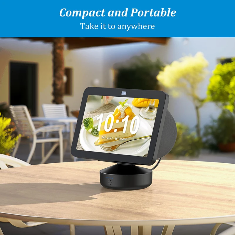 قاعدة بطارية محمولة من PlusAcc ، محطة إرساء لعرض الصدى 8 الجيل الثالث ، شاحن ، مكبر صوت ذكي من أمازون ، حامل