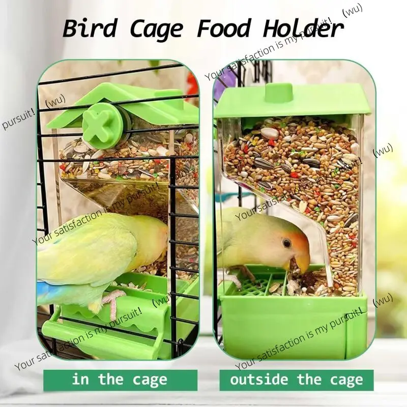 علبة طعام أوتوماتيكية من Xuanfeng Budgie، حاوية تغذية معلقة مضادة للرذاذ ومقاومة للرذاذ