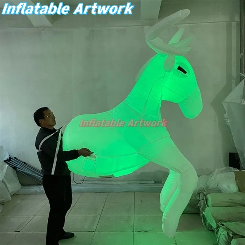 Customized Lights up Giant Inflatable Wearable Deer Costume for Parade Events Toys