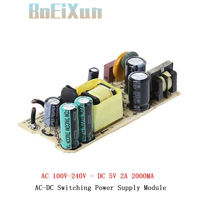 AC-DC Switching Power Supply Module AC 100V-240V - DC 5V 2A 2000MA Overcurrent Short Circuit Protection DIY Power Switch Module