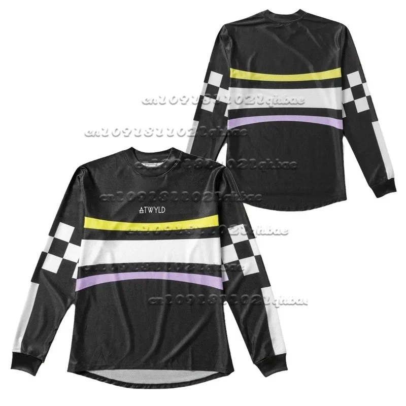 เสื้อผ้ามอเตอร์ไซค์แขนยาวแห้งเร็ว, เสื้อผ้ามอเตอร์ไซค์สไตล์เรโทร, เสื้อยืดป้องกันแสงแดดและลดความเร็วสำหรับขับขี่ออฟโรด