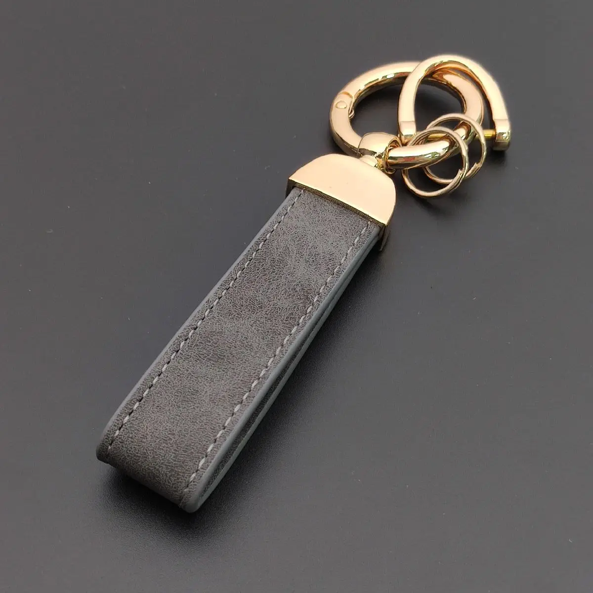 Personalized Leather Key Chain Ring, Custom Gift