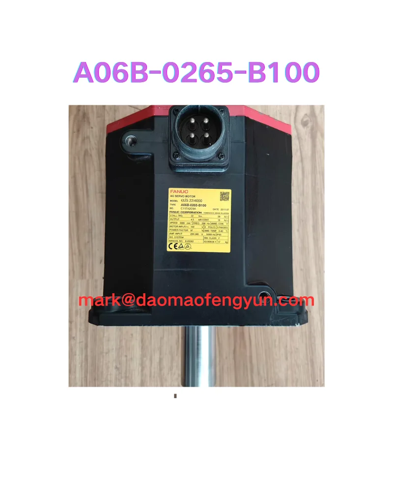 A06B-0265-B100 Second hand servo motor test is OK, and it will be delivered quickly via DHL/FEDEX/UPS.