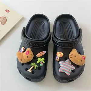 Hello Kitty - سحر هاواي ستايل للصنادل ، إكسسوارات تزيين الأحذية ، الصنادل ، هدية ، فكرة لعيد ميلاد ، Y2K أفضل 6 مبيعات حزام النعال هاواي - No2