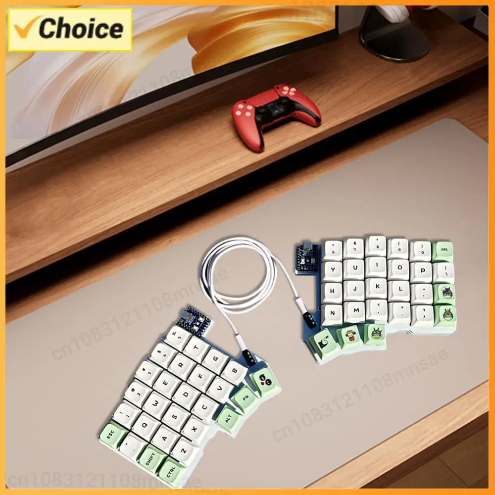 

Раздельная проводная эргономичная клавиатура с возможностью горячей замены, раздельная раскладка, поддержка QMK/VIAL, настраиваемые аксессуары для ПК-геймеров