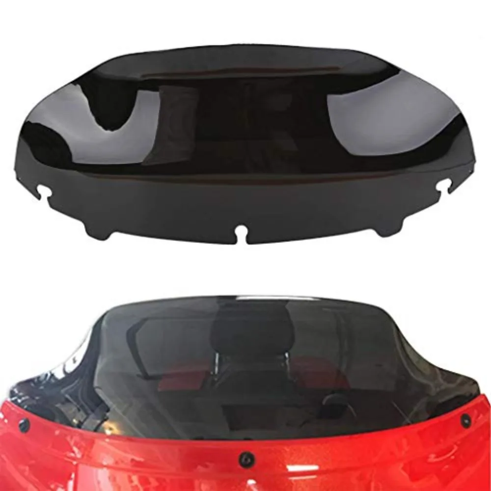 

9" Wave Motorcycle Windscreen Windshield for Harley FLHT FLHTC FLHX Touring 2014-2018