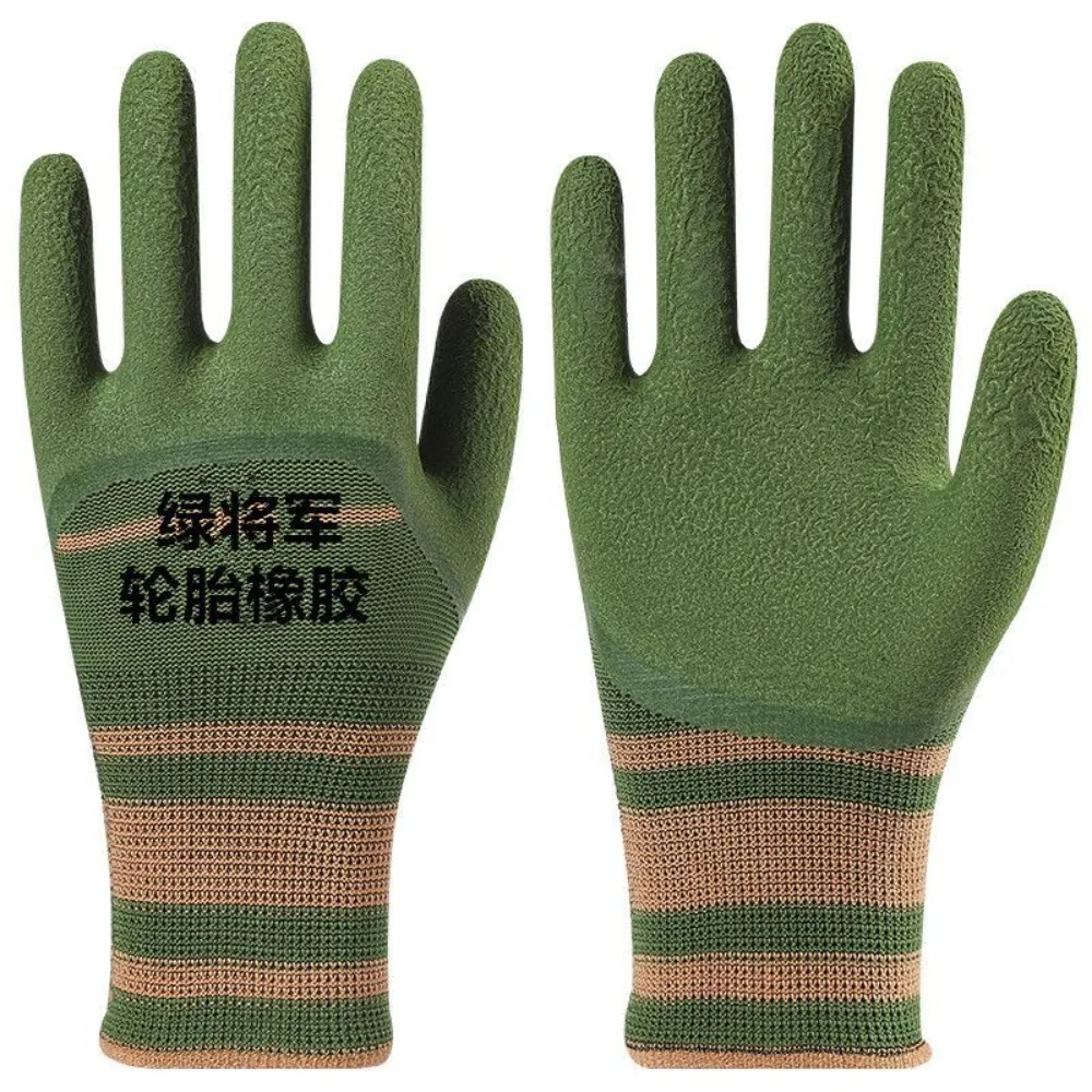 

12Pair Wear-resistant Tire Rubber Glove Breathable Safety Labor Protection Gloves Non-slip Waterproof Gardening Gloves