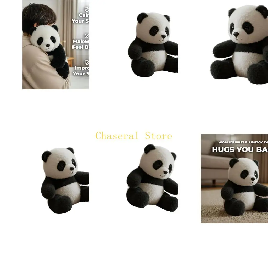 

E7CE Panda Stuffed Animal Desk Friend For Childrens Study Area And Birthday Gifts