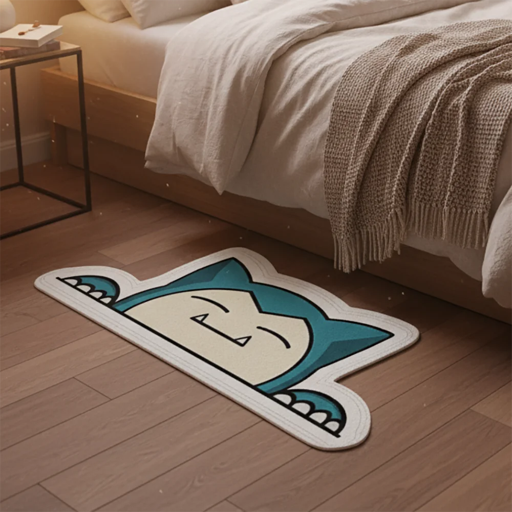 Tapis figurine Animes Bulbasaur Pokémon Gengar, tapis de sol doux au Design coloré, couverture décorative douce, tapis de jeu