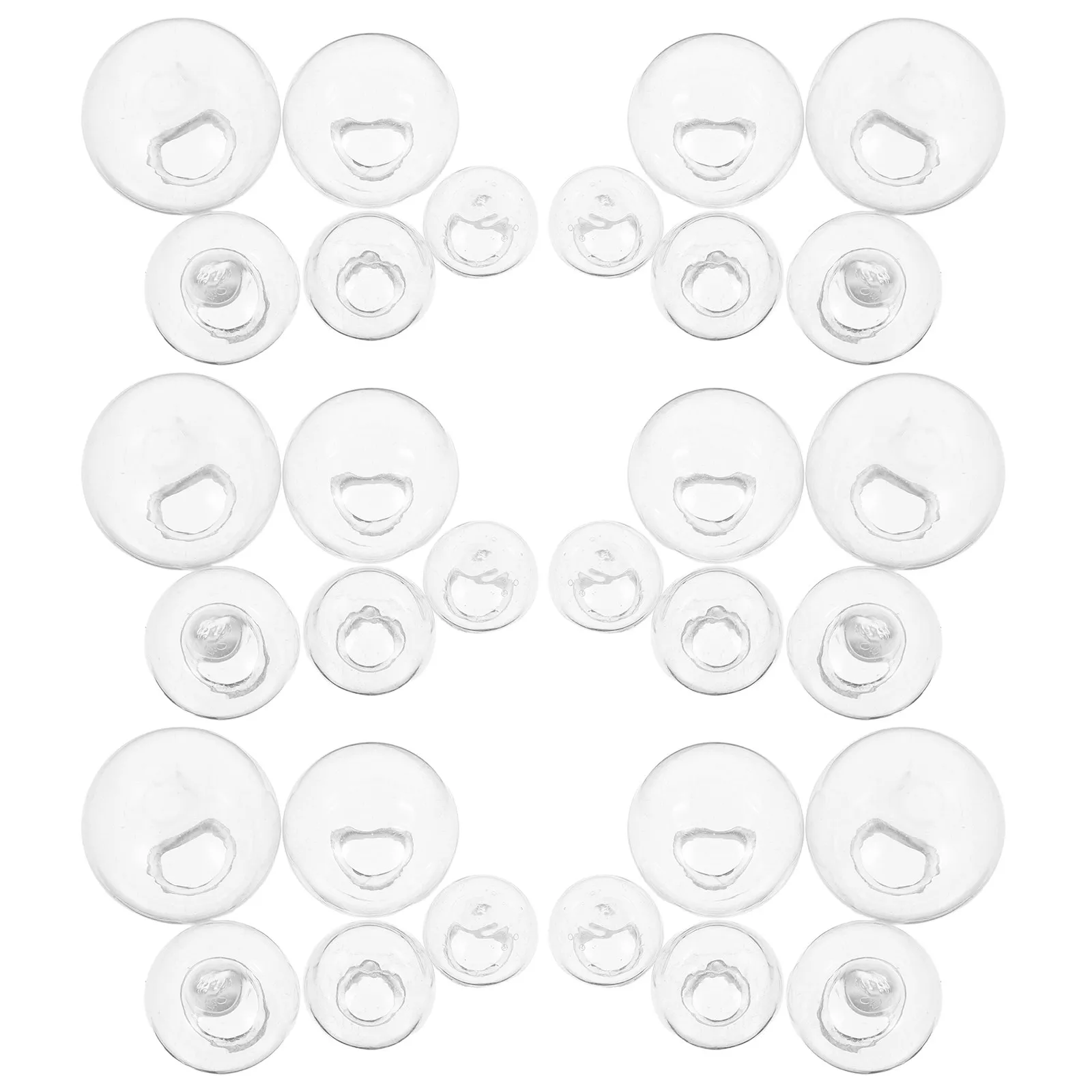 100Pcs Mini Clear Glass Globe Bottle Hollow Fillable Ornament Sphere for DIY Jewelry Making Pendant Charms Earring Craft Wind