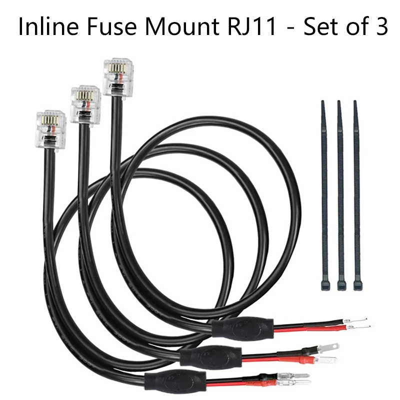 Rada Detector Hardwire Power Cord Mirror Wire Plug Tap for Escort Valentine for Uniden Beltronics with Inline Fuse Mount RJ11