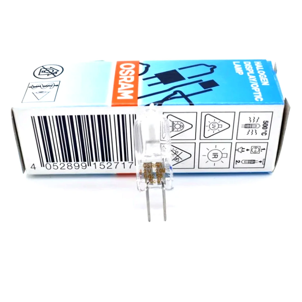 Новая оригинальная галогенная вольфрамовая лампа OSRAM 64258-C 12 В 20 Вт 2000 часов с УФ-биохимическим анализатором Быстрая доставка
