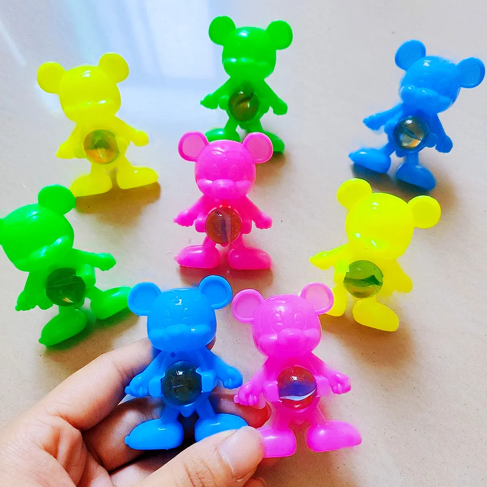 15 PCS Cute Colorful Animal Bear Marbles Kids Sports Toy Kids Birthday Party Favor Package Pinata Stuffed Gift