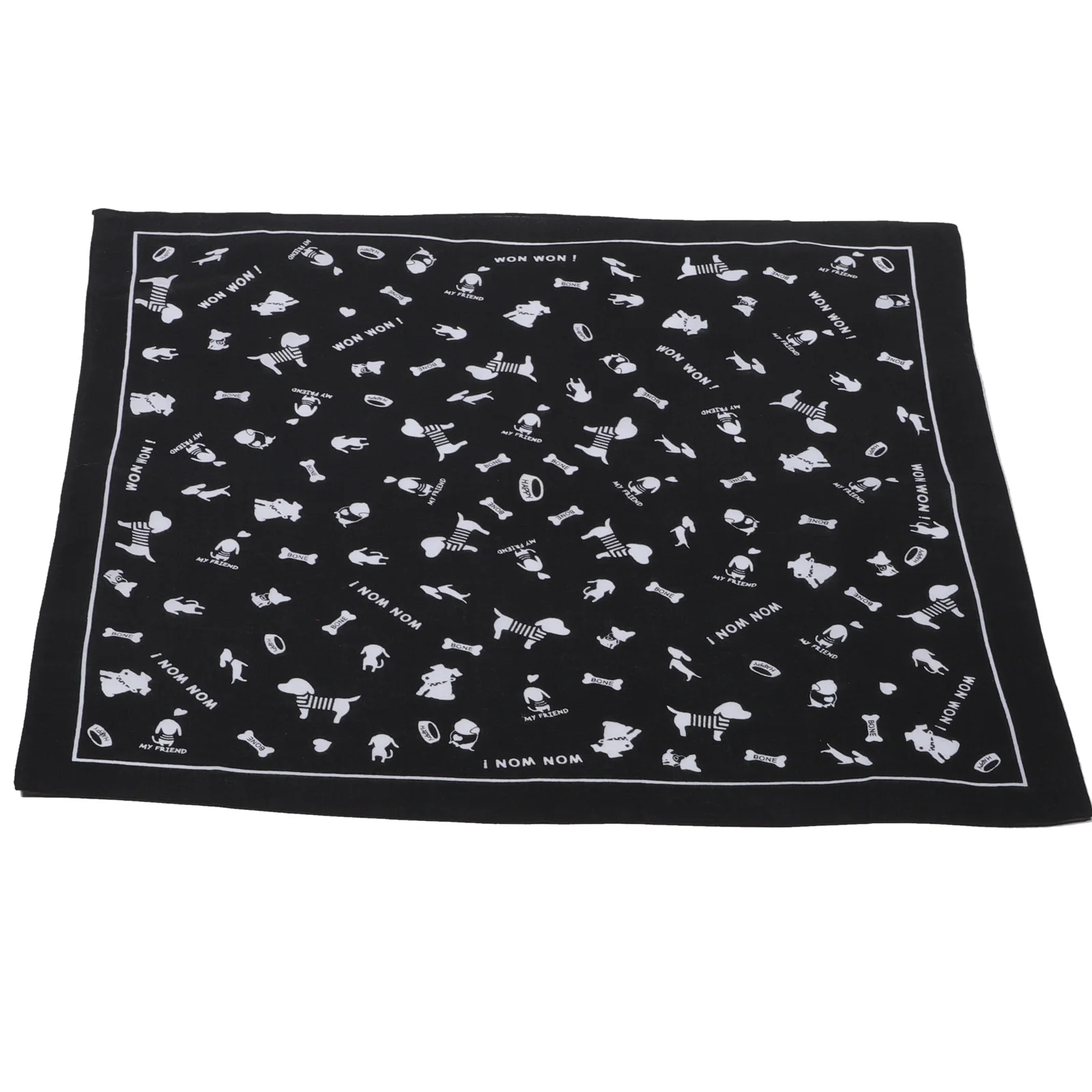 Cycling Mask Multi-purpose Headband Bandana Black Printing Versatile Scarf Bandanas for Women Cotton Pirate