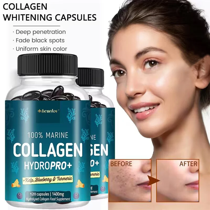 

Collagen - with Hyaluronic Acid, Biotin - Complex Hydrolyzed Type 1 - with Vitamins & Minerals Supports Skin Nails Joint Health