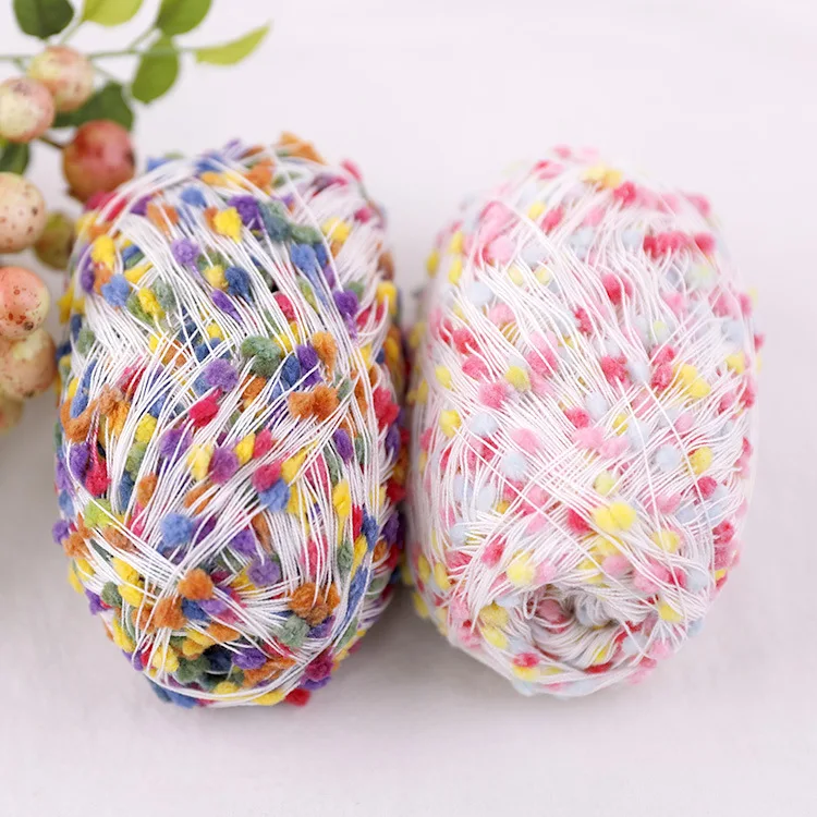 Fancy Wool Yarn for Knitting Sweater, Scarf, Blankets, Hats, Crochet Threads, Colorful Rainbow Colors, 50g Ball, Hotsales