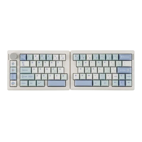 EPOMAKER Split70 QMK/VIA 70% Split Layout Hot-Swap Wired/BT/2.4Ghz Wireless Mechanical Gaming Keyboard with Programmable Knob