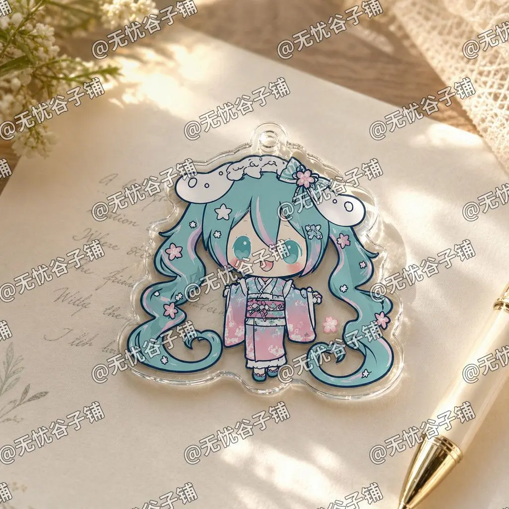 Hatsune Miku super cute anime keychain, acrylic bag charm, perfect choice for gifts to friends and colleagues