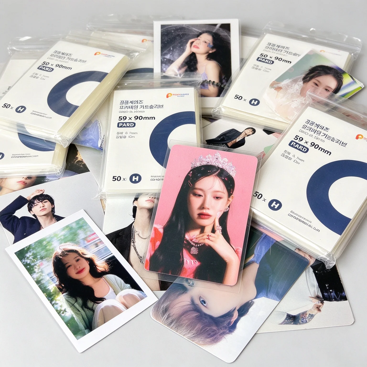 50Pcs 80x120mm 59x92mm Clear CPP Card Sleeves Acid Free Hard Anti-Scratch Film Kpop Photocard Holder Protector Album Binder