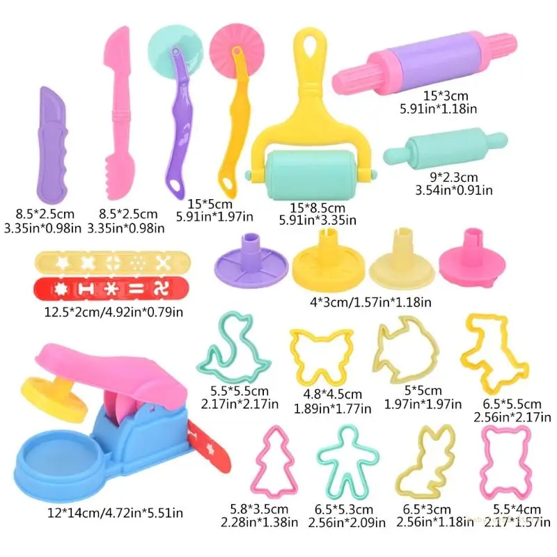 Y4UD การ์ตูนสัตว์แม่พิมพ์ Play Dough ชุดเครื่องมือที่ยอดเยี่ยมสำหรับเด็ก Play & Exploration กระตุ้นจินตนาการ Sparking