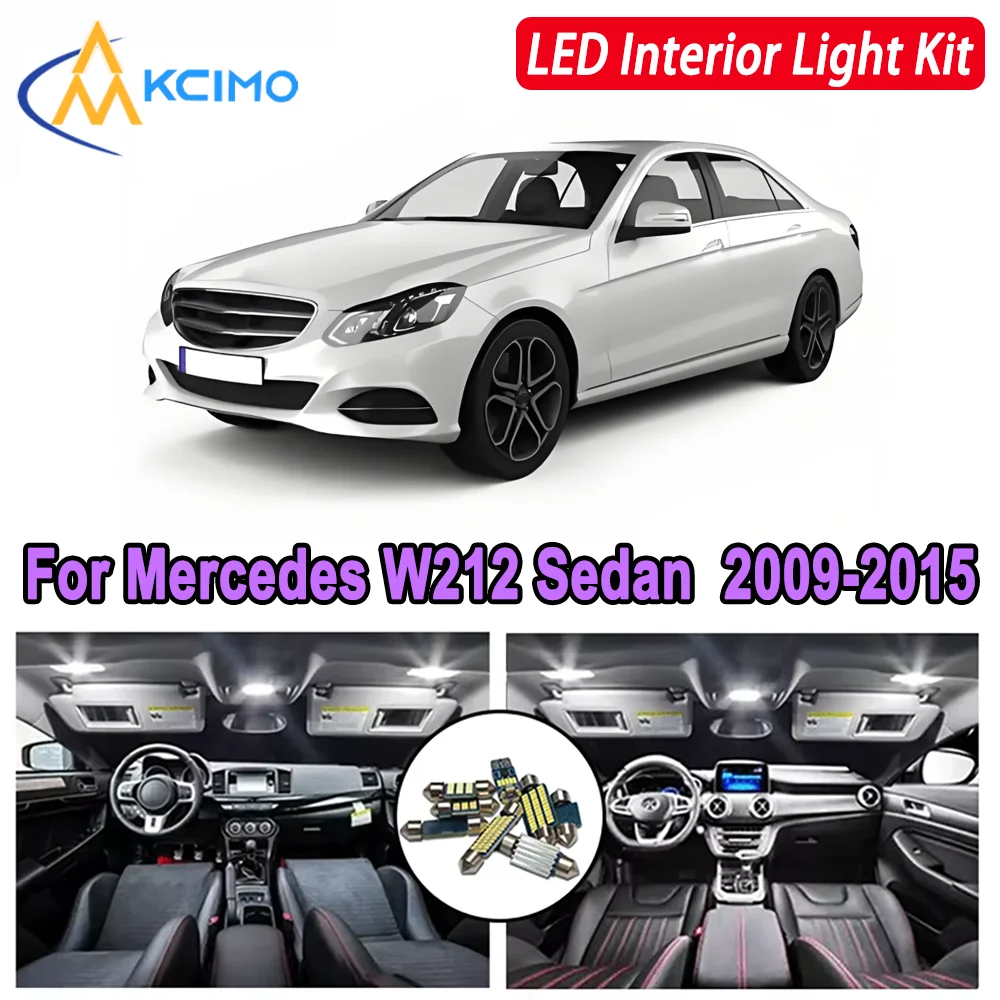 

KCIMO For Mercedes W212 Sedan 2009-2015 Premium Bright LED Interior Dome Map Trunk Light Kit Car Led Lamps Canbus Car LED Lights