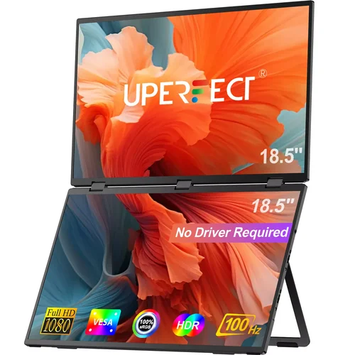 UPERFECT 15.6 인치 터치 스크린 휴대용 모니터 FHD 1080P IPS USB-C HDMI 게임용 컴퓨터 디스플레이 노트북 PC 전화 PS4/5 스위치 Xbox 