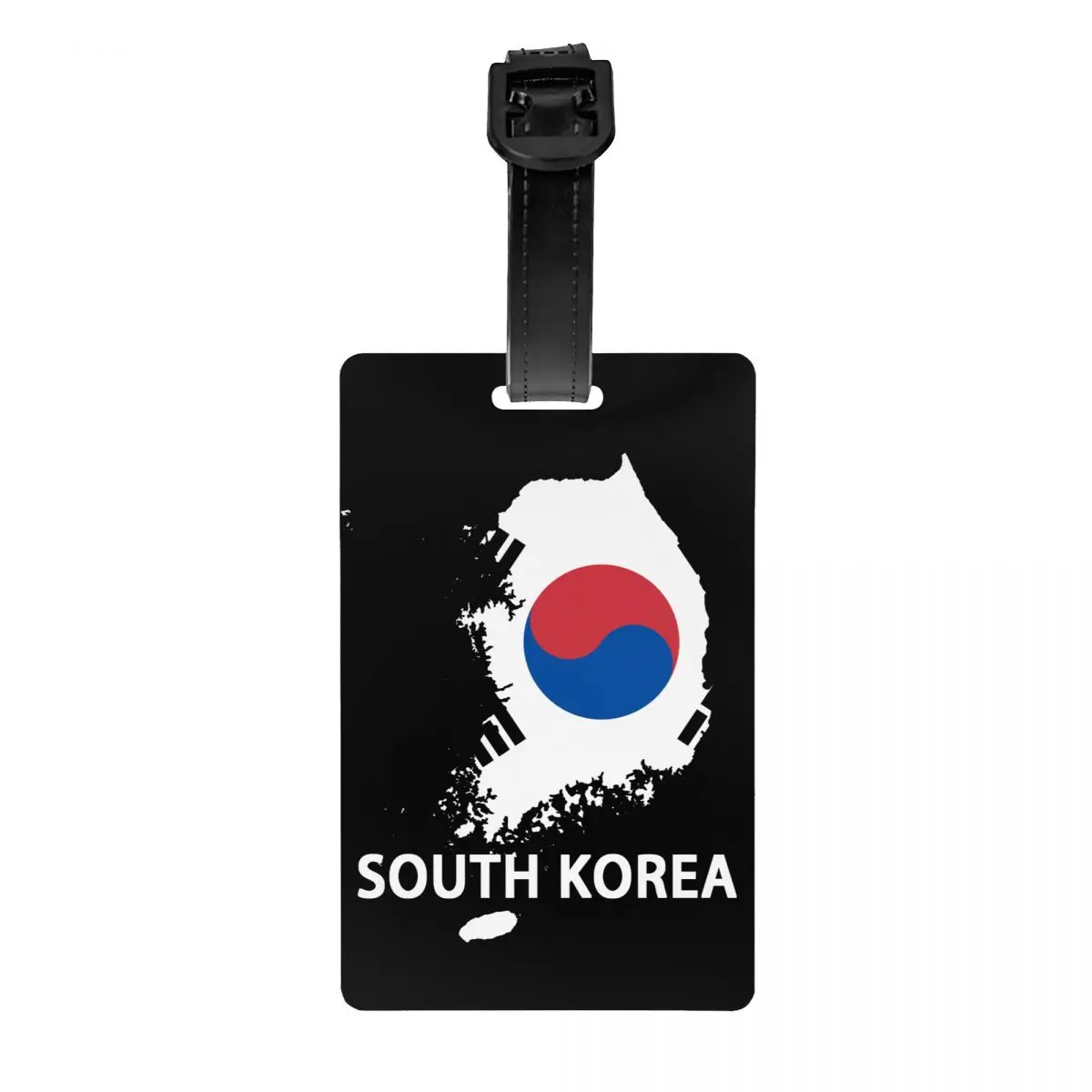 Custom Flag Of South Korea Luggage Tag With Name Card Privacy Cover ID Label for Travel Bag Suitcase