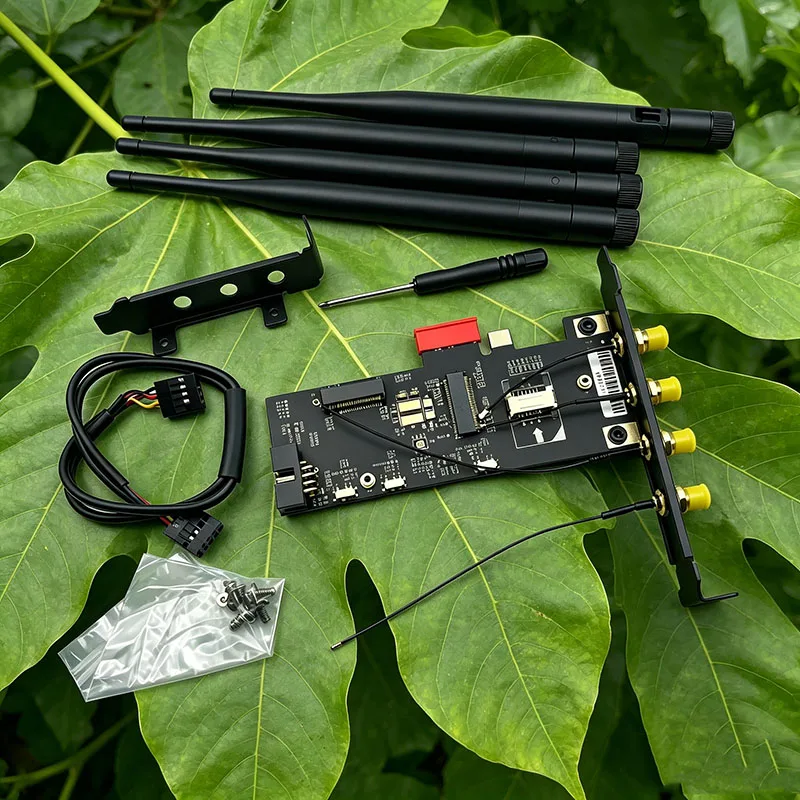 pci-e-pcie-pci-express-x1-ngff-m2-b-key-key-aポート-ワイヤレスアダプター-simカードスロット付き-3g-4g-lte-wifi-bluetoothモジュール対応