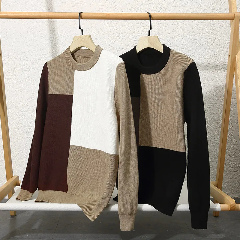 

Men's Winter Thiened Knitted Sweater Casual Versatile Comfortable Faionable Ci Sle Long Sve round Ne Warm Top