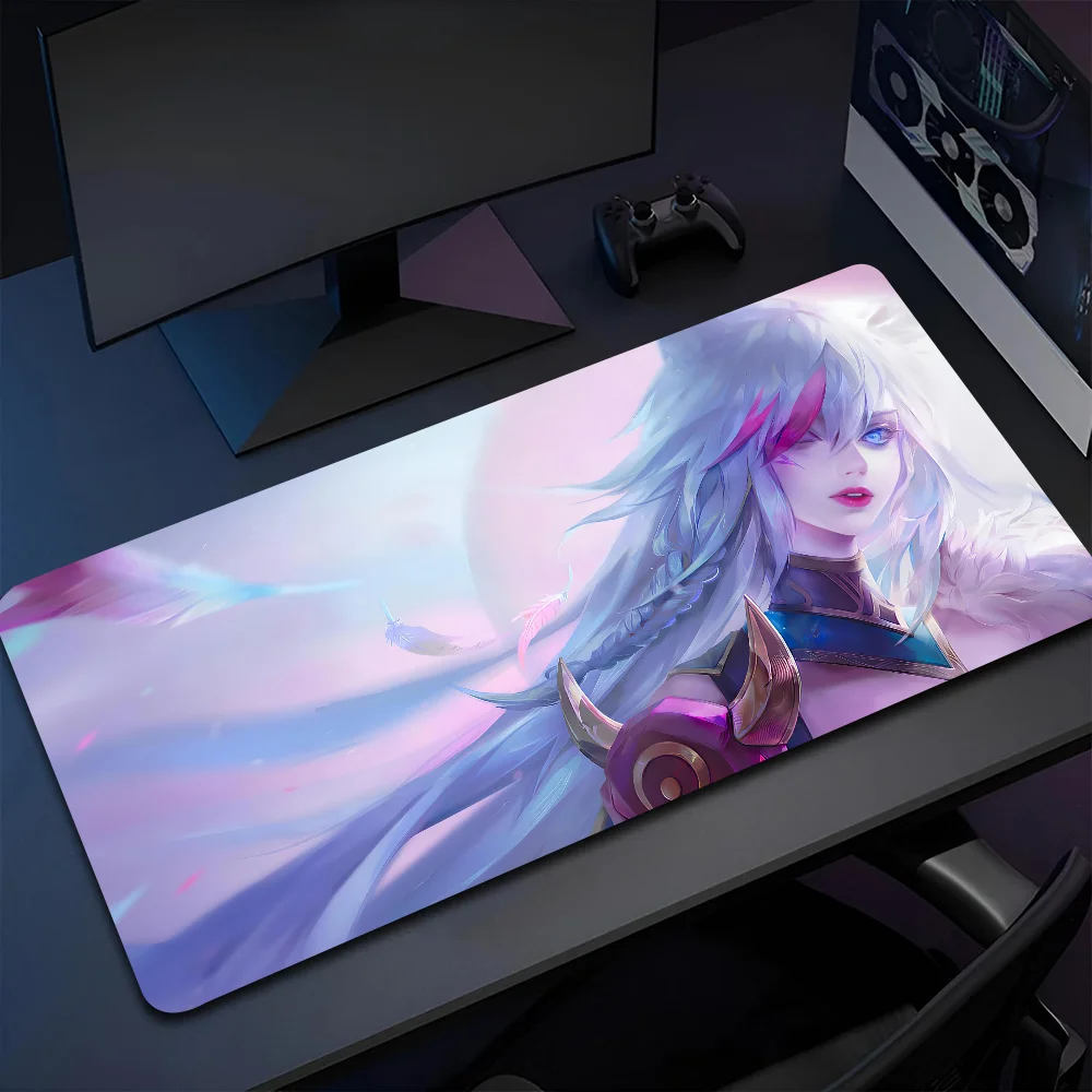 

1PC Winter Wanderer Xayah LOL Non-slip Mouse Pad Suitable For Office Computers Laptops E-sports Game Desk Mats XXL Keyboard