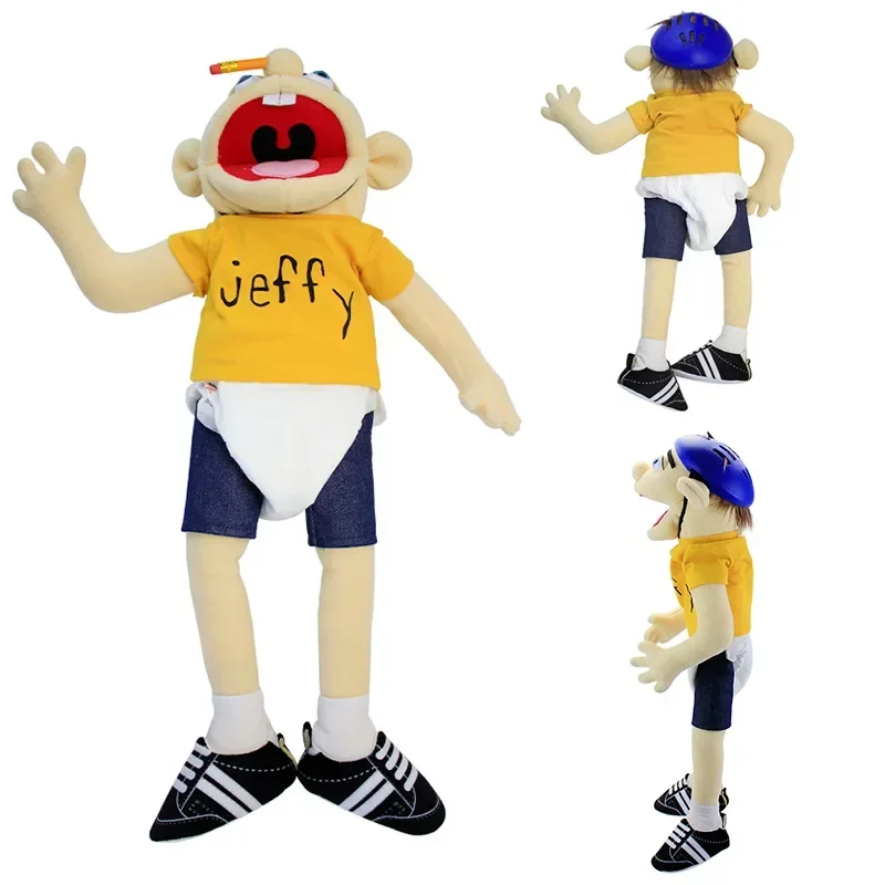 40-60 cm Feestartikelen voor Kinderen Verjaardag Marionet Kids Gift Cartoon Jeffy Boy Talk Show Party Props Handpop kinderen Zachte Pop