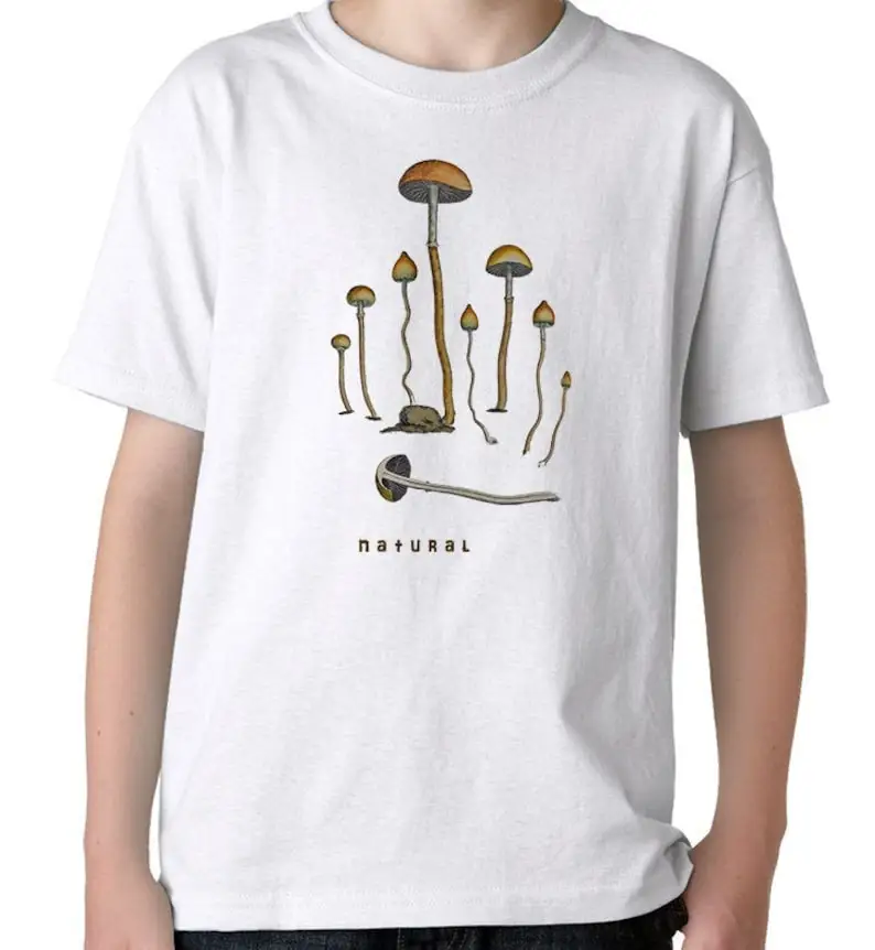 

magic mushrooms, psychedelic mushroom, liberty cap, psilocybin - Men's T-SHIRT