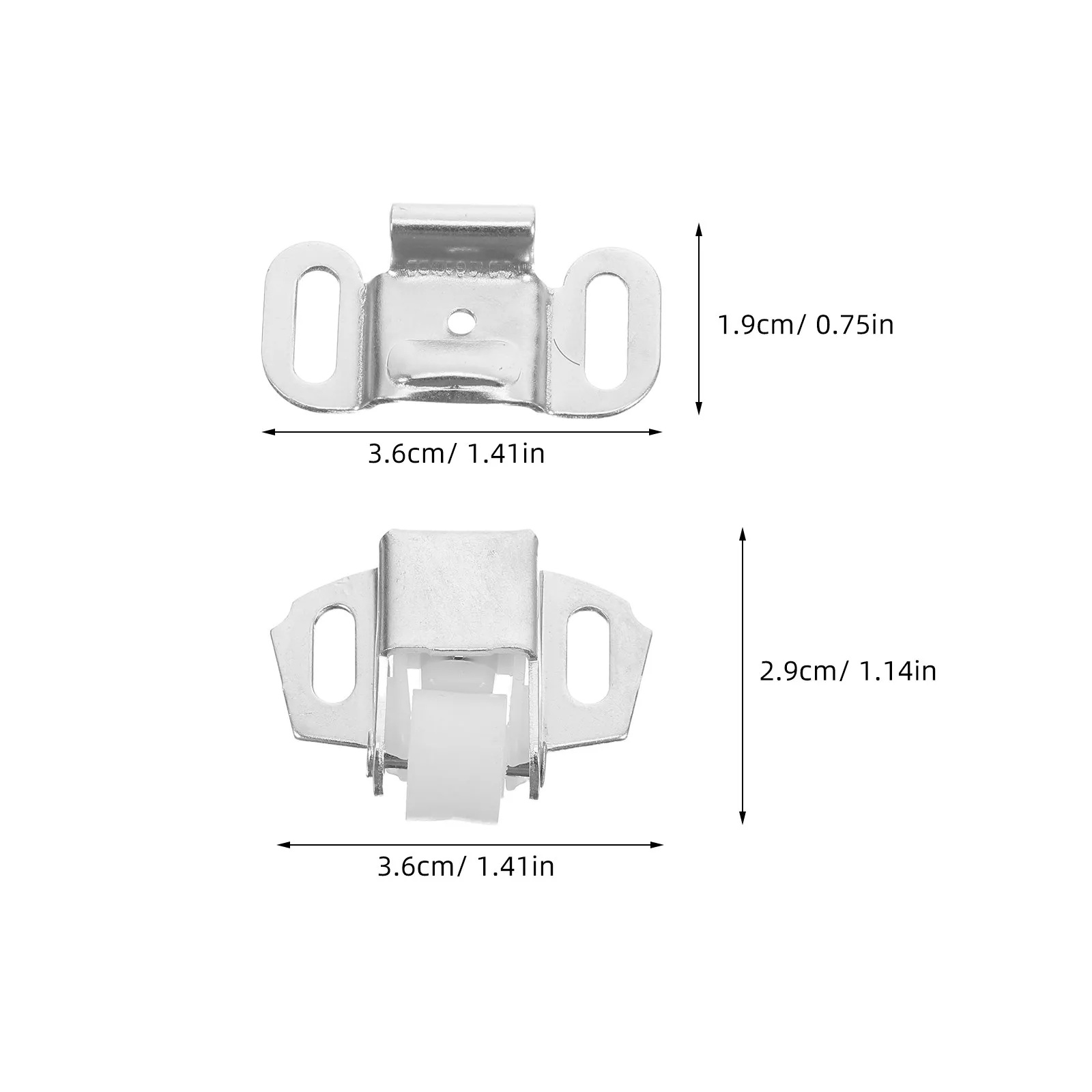 4Sets Roller Catch Assembly for Mailbox Cabinet Closet Drawer Doors Smooth Secure Closure Easy Install Surface Mount Hardware