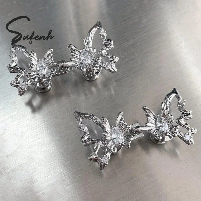 Temperament Rhinestone Hollow Butterfly Waist Tightening Tool Adjustable Waist Buckle Fashionable Jeans Fixed Waist Buckle