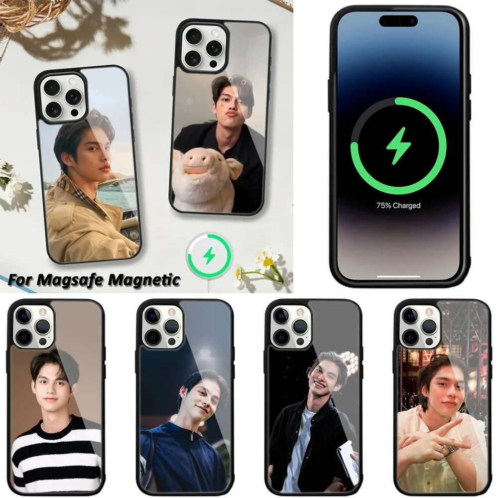 Funda de teléfono modelo Actor Vachirawit Chivaaree para iPhone 16,15,14,13,12,11,Plus,Pro,Max,Mini Magsafe carga inalámbrica magnética