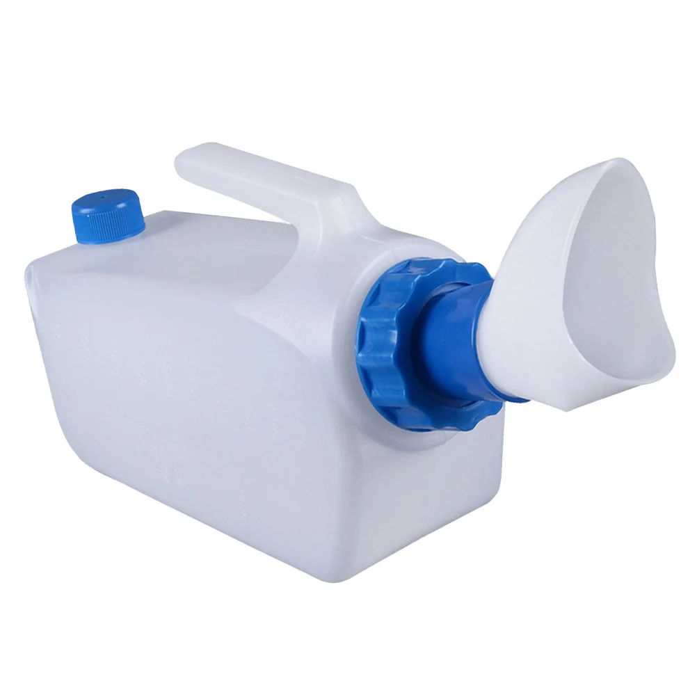 

Universal Urinal Funnel Male Female Spill Proof Leak Proof Ideal Elderly Bedridden Children Adults Long Journeys Blue